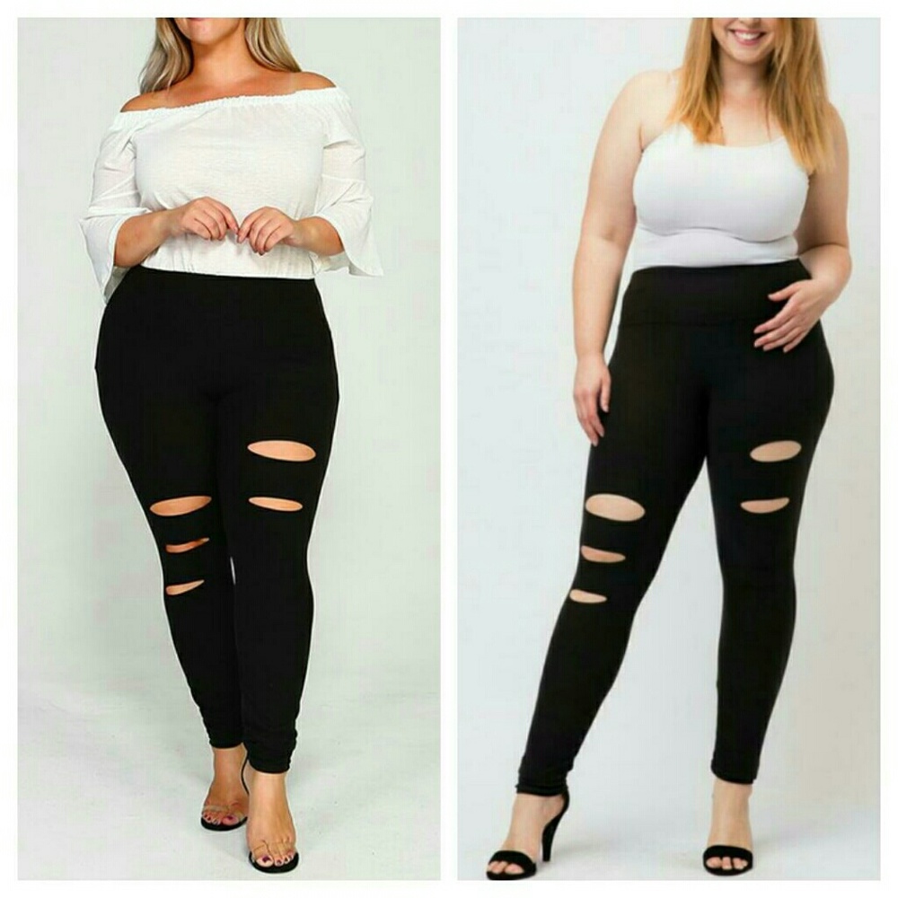 3-PACK/Plus Ripped Leggings